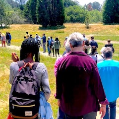 Conference attendees on tour of the Arboretum.